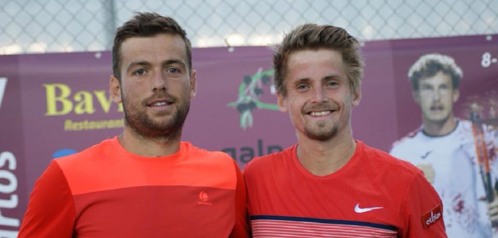 Romain Barbosa en Clément Geens - © Clément Geens Tennis Player (Facebook)