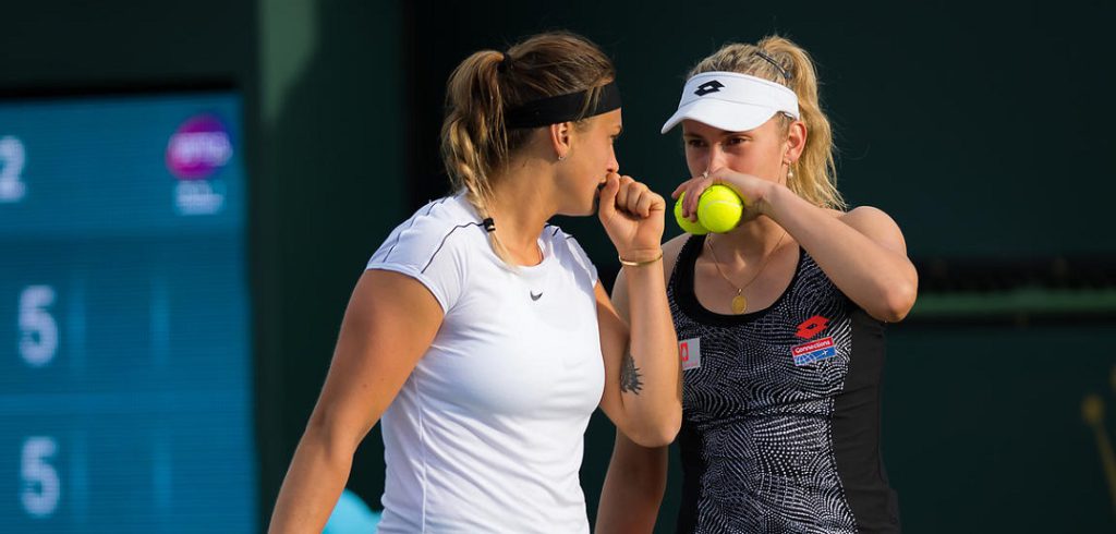 Aryna Sabalenka en Elise Mertens - © Jimmie48 Tennis Photography