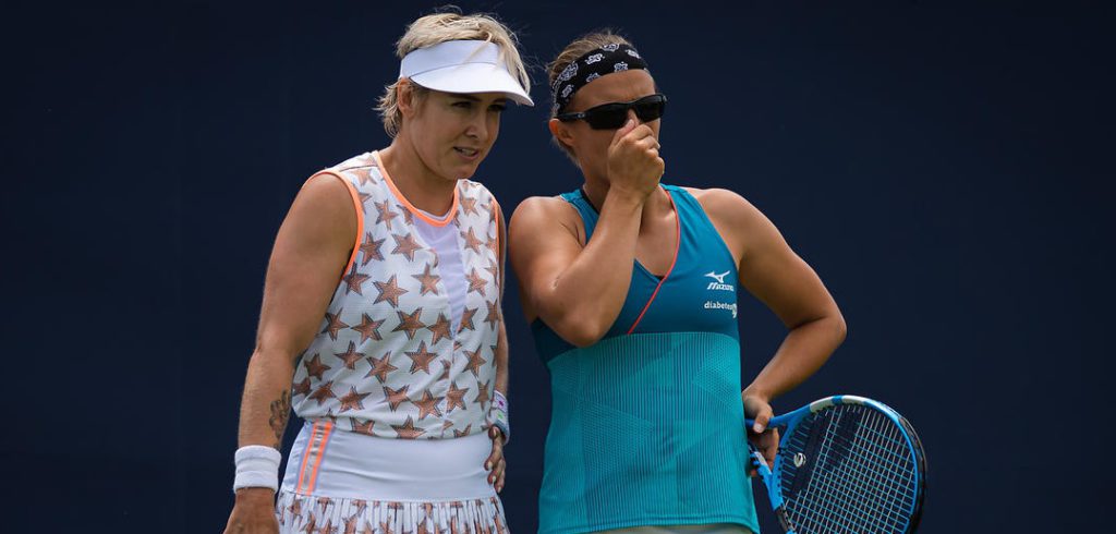 Kirsten Flipkens en Bethanie Mattek-Sands - © Jimmie48 Tennis Photography