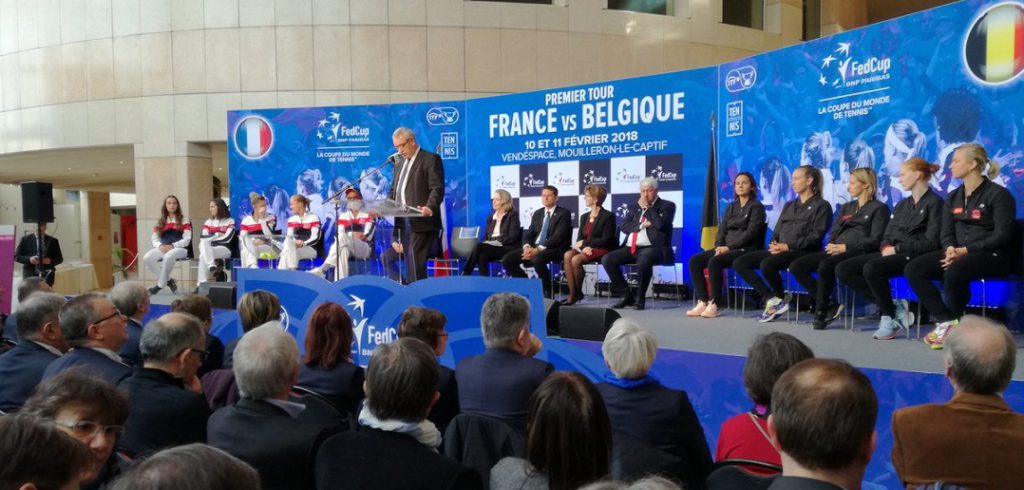 Fed Cup 2018 Frankrijk vs België - © Laurence Courtois (Twitter)