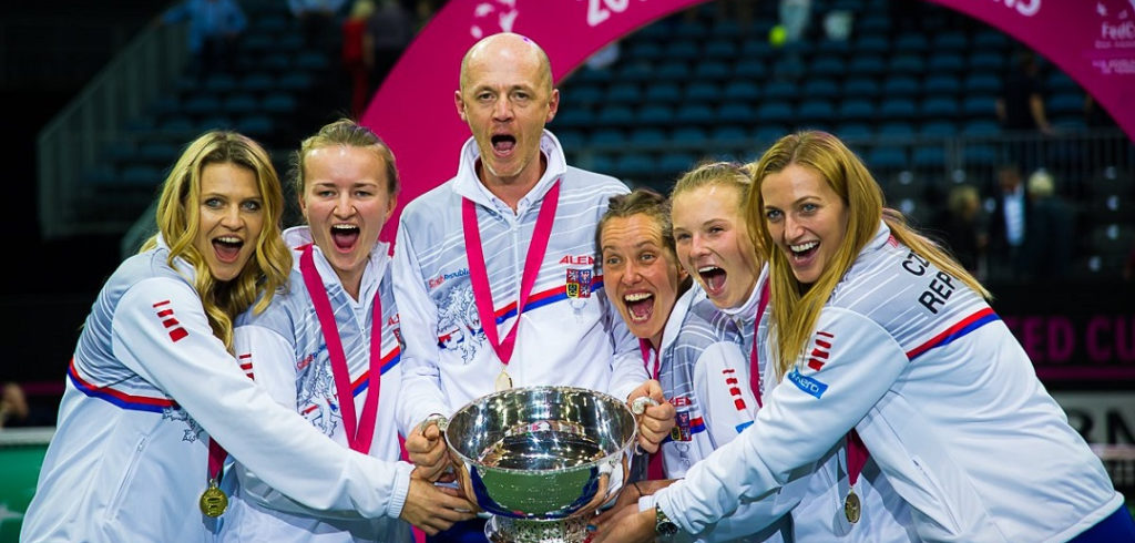 Tsjechische Fed Cupploeg met trofee Fed Cup © Jimmie48 Tennis Photography