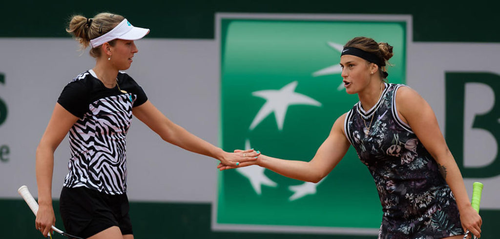 Elise Mertens en Aryna Sabalenka - © Jimmie48 Tennis Photography