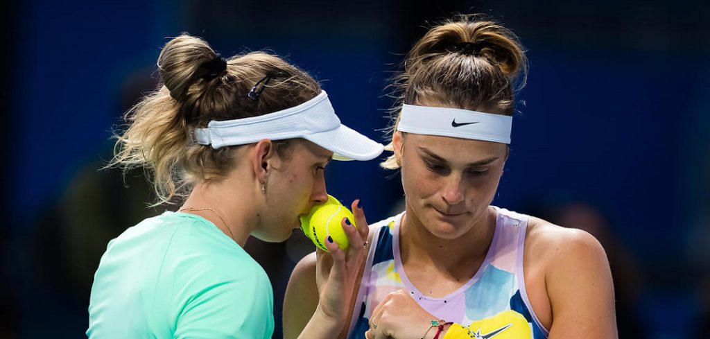 Elise Mertens en Aryna Sabalenka - © Jimmie48 Tennis Photography