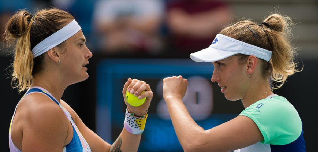 Elise Mertens en Aryna Sabalenka - © Jimmie48 Tennis Photography