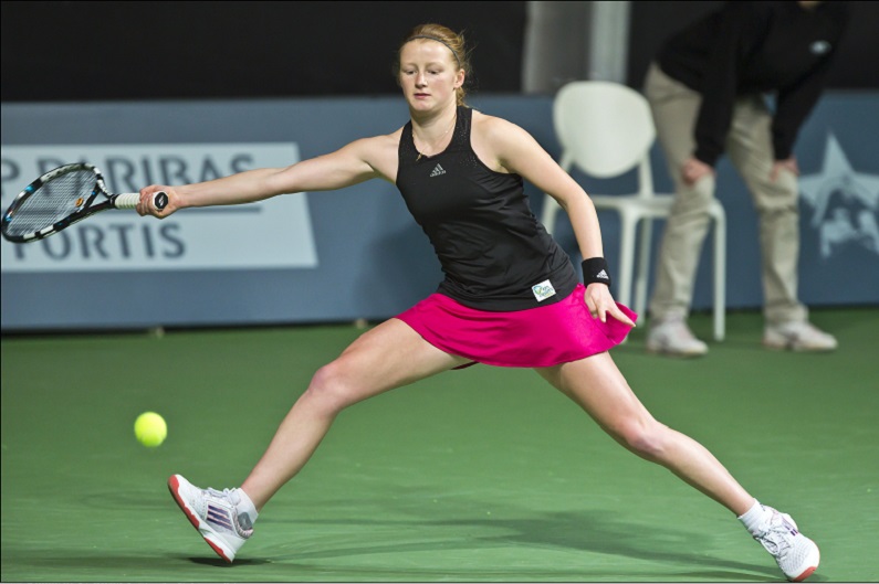 08/02/2015 - Antwerpen - BNP PARIBAS FORTIS DIAMOND GAMES - Qualifying match - Lara Salden (BEL) ©Philippe Buissin / IMAGELLAN
