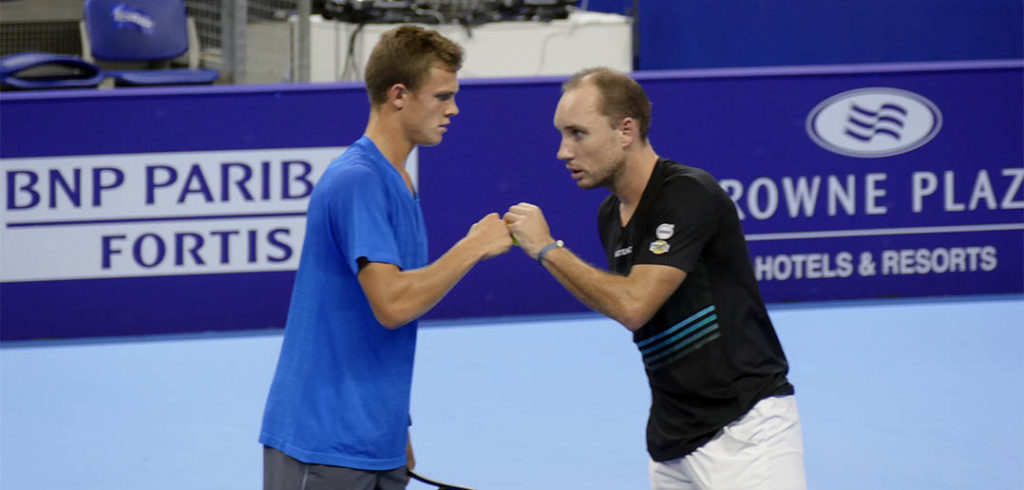 Arnaud Bovy en Steve Darcis - © Melissa Van de Wiele