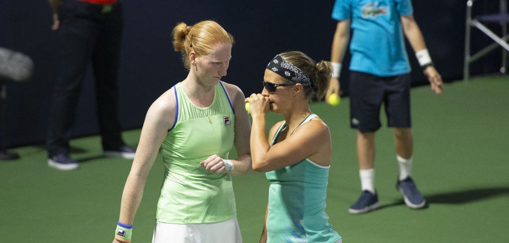Alison Van Uytvanck en Kirsten Flipkens - © Christophe Moons (Tennisplaza)
