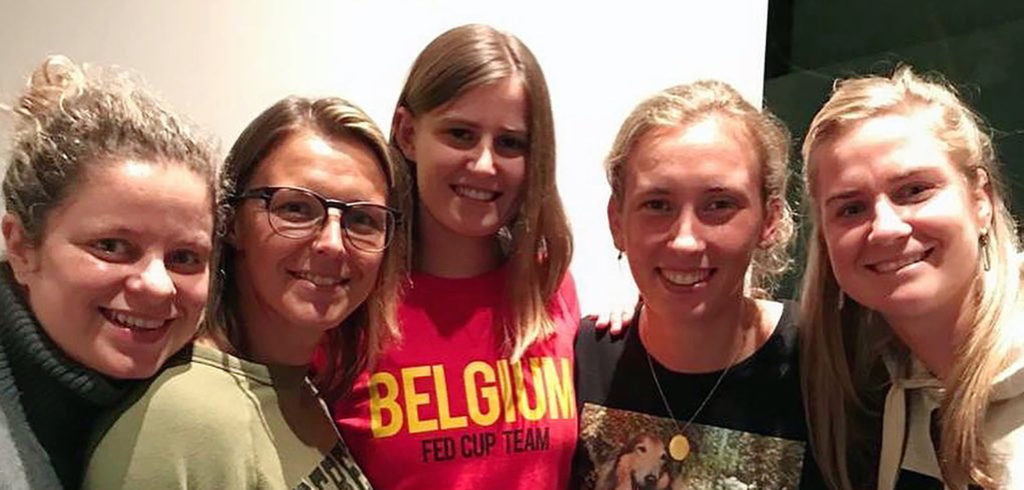 Belgische Fed Cup-ploeg - © Kim Clijsters (Twitter)
