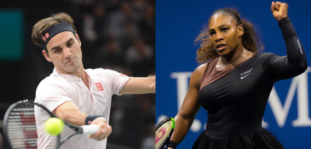 Roger Federer en Serena Williams - © Christopher Levy (Flickr) en © Jimmie48 Tennis Photography