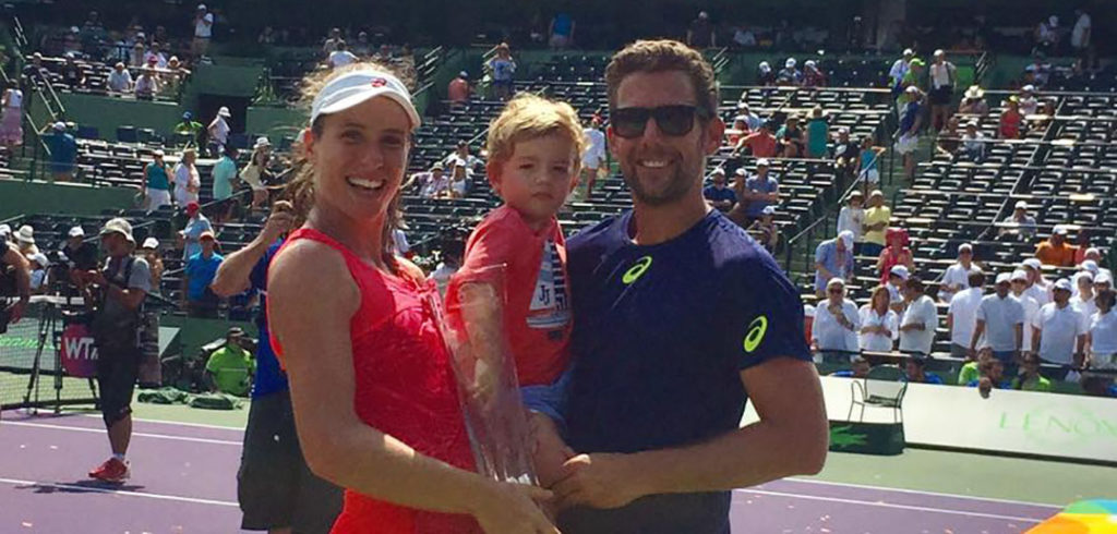Johanna Konta, Wim en Arthur Fissette - © Jasmien Clijsner (Facebook)