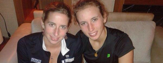 Magali Kempen en Elise Mertens - © Twitter Elise Mertens