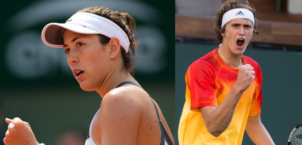 Garbiñe Muguruza en Alexander Zverev © Jimmie48 Tennis Photography & Melissa Van de Wiele