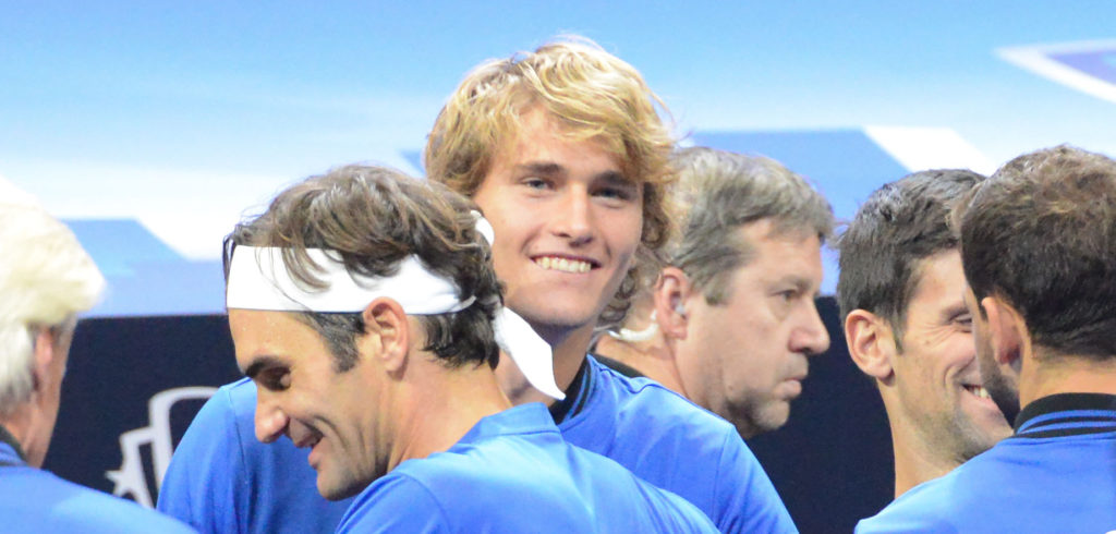 Roger Federer en Alexander Zverev - © Christopher Levy (flickr)