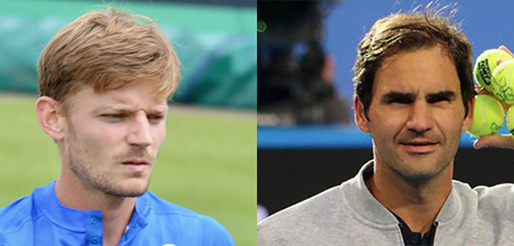 David Goffin en Roger Federer - © Linh Eliano en Tani (Largus Media)