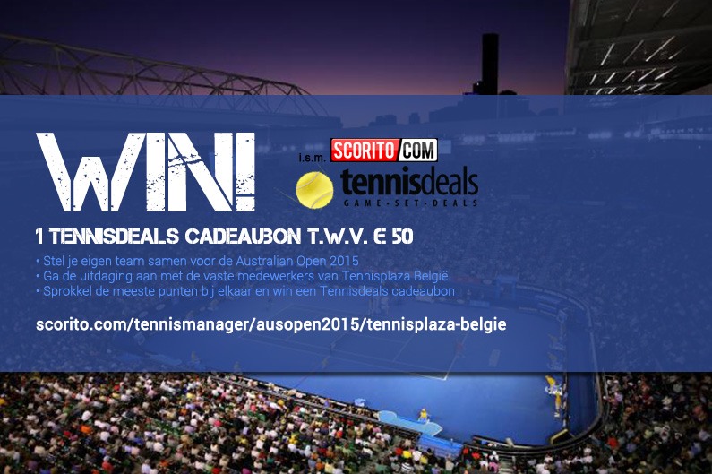 Tennisplaza België wedstrijd 1 Tennisdeals cadeaubon (Australien Open 2015)