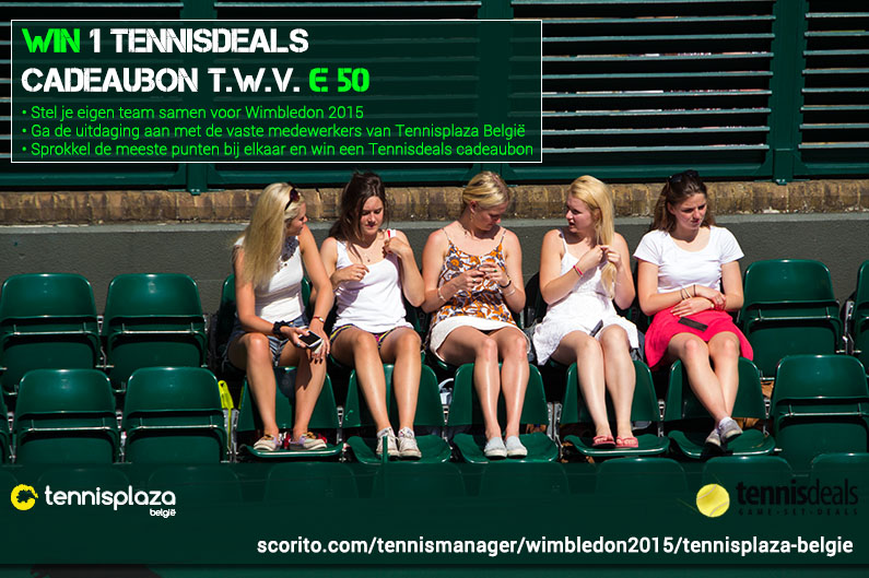 Tennisplaza België wedstrijd 1 Tennisdeals cadeaubon (Wimbledon 2015)