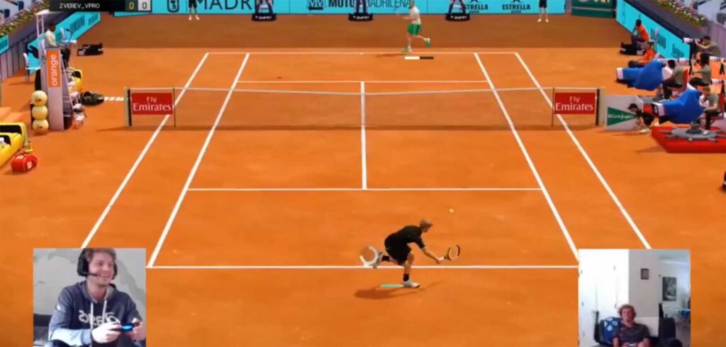 David Goffin en Alexander Zverev - © Mutua Madrid Open Virtual Pro