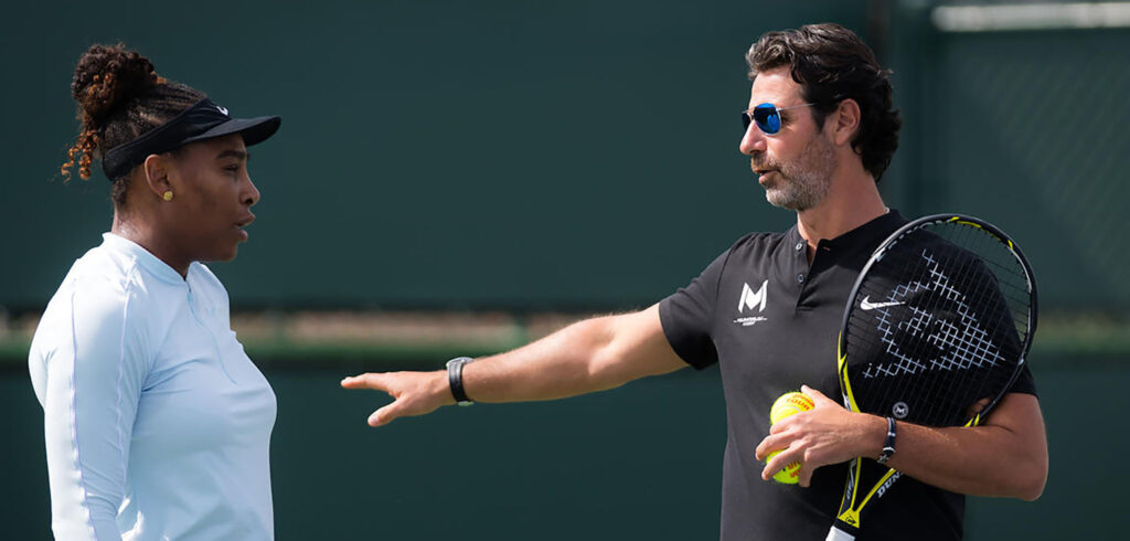 Serena Williams en Patrick Mouratoglou - © Jimmie48 Tennis Photography