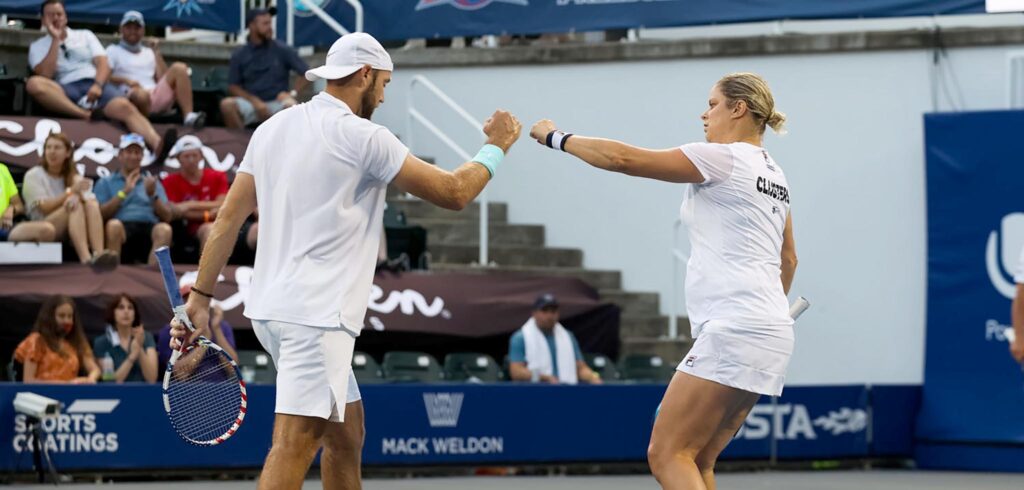 Jack Sock en Kim Clijsters - © World TeamTennis