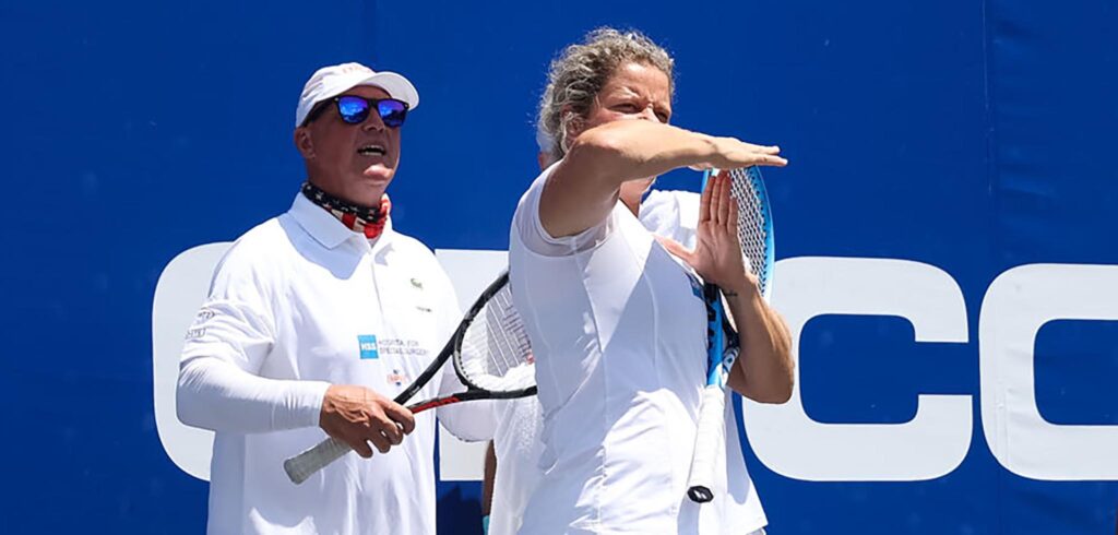 Luke Jensen en Kim Clijsters - © World TeamTennis