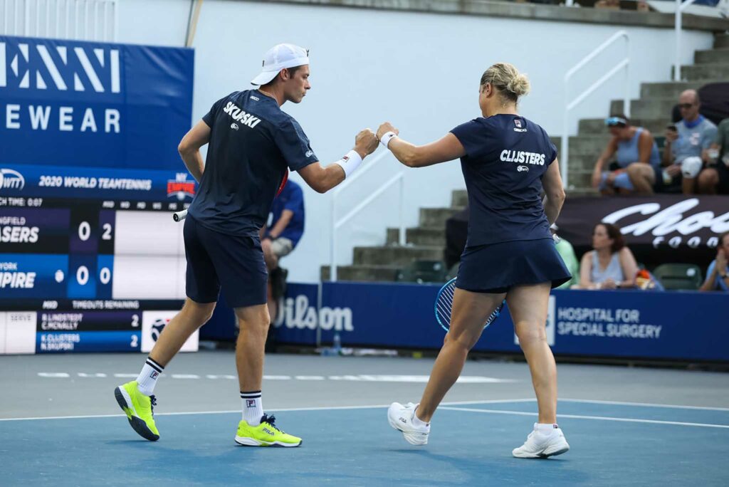 Kim Clijsters en Neal Skupski - © World TeamTennis