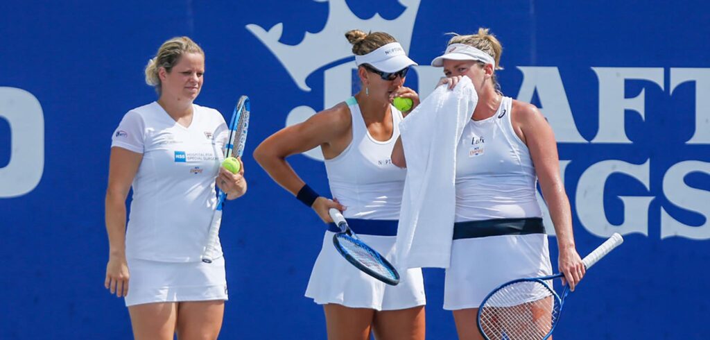 Kim Clijsters, Nicole Melichar en Coco Vandeweghe - © World TeamTennis