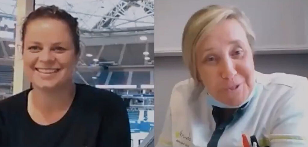 Kim Clijsters en Chris Coart - © USTA