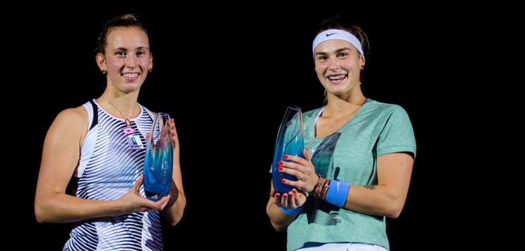 Aryna Sabalenka en Elise Mertens - © Jimmie48 Tennis Photography